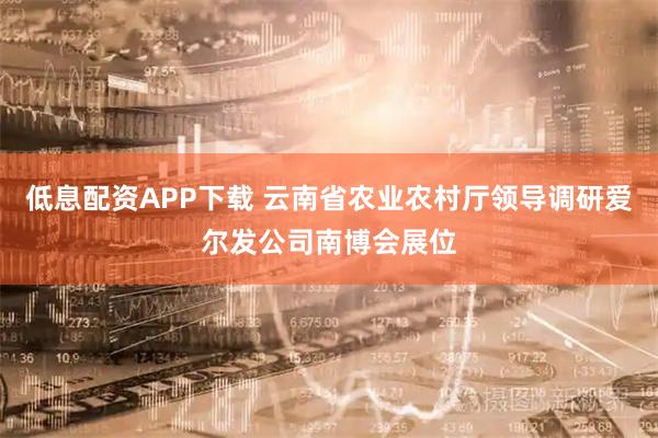 低息配资APP下载 云南省农业农村厅领导调研爱尔发公司南博会展位