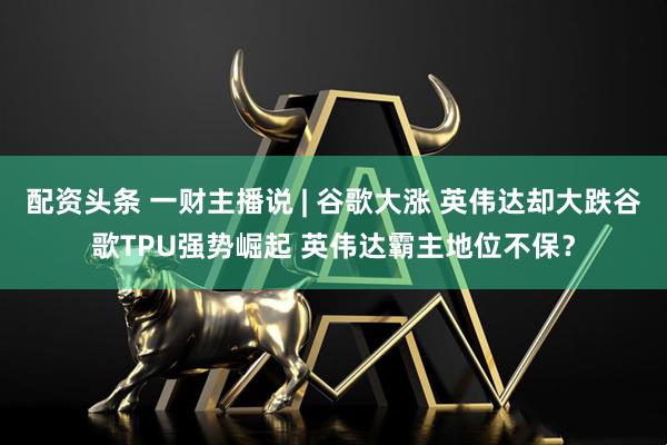 配资头条 一财主播说 | 谷歌大涨 英伟达却大跌谷歌TPU强势崛起 英伟达霸主地位不保?